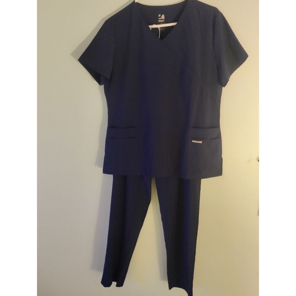 Dagacci Brand Women's Medium Navy Blue Scrub Set